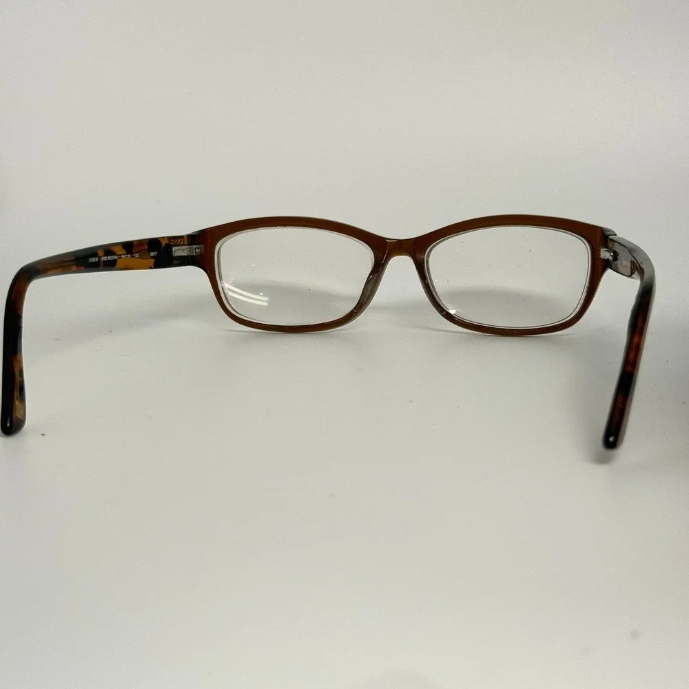Anne Klein AK5030 Mocha Eyeglasses Tortoise Rectangle Frames 54-15-135 Lion Logo